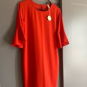 Maternity Dress. Red/Orange colored.